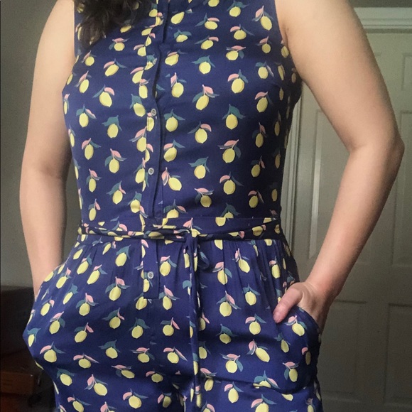 Maison Jules Lemon Print Romper - Picture 4 of 4